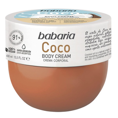 Babaria Coco Körpercreme für sehr trockene Haut, 400 ml
