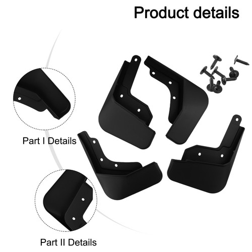 Splash Guards for Car Tires Set of 4 Mud Flaps for Model 2 (2021 2023) - Picture 13 of 24