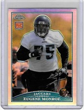 Jacksonville Jaguars EUGENE MONROE 2009 Topps Chrome REFRACTORS Football Card