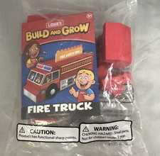 Lowe's Build & Grow Fire Truck Construction Toy Kit Wood Kit New