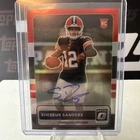 2025 Panini Donruss Optic Holo Shedeur Sanders Sticker Auto Cleveland Browns #3