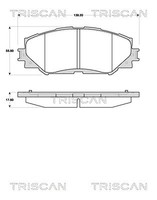 Triscan Bremsbelagsatz, Scheibenbremse Vorderachse U.A. FüR Subaru, Toyota
