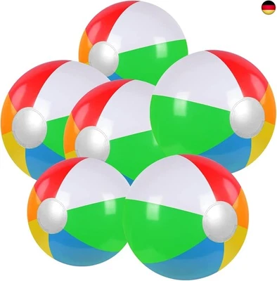 PVFZXS 6 Stück Wasserball Klein Aufblasbar, (Durchmesser 23cm) Heller