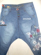 Sarouel*Harems*Hose*Jeans*Stickerei*Pailletten Desigual W26 gr.38/40 Hippie*Rar