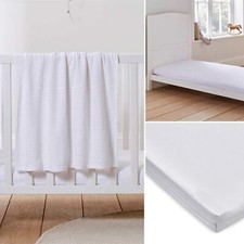 Anti-Allergy Cot Set - Mattress Protector, Fitted Sheet Twin Pack & Blanket
