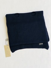 Kids I Pinco Pallino 100 Virgin Wool Navy Knit Scarf