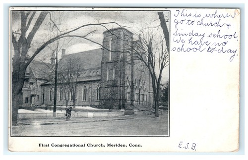 1906 First Congregational Church Meriden CT Connecticut Posted
