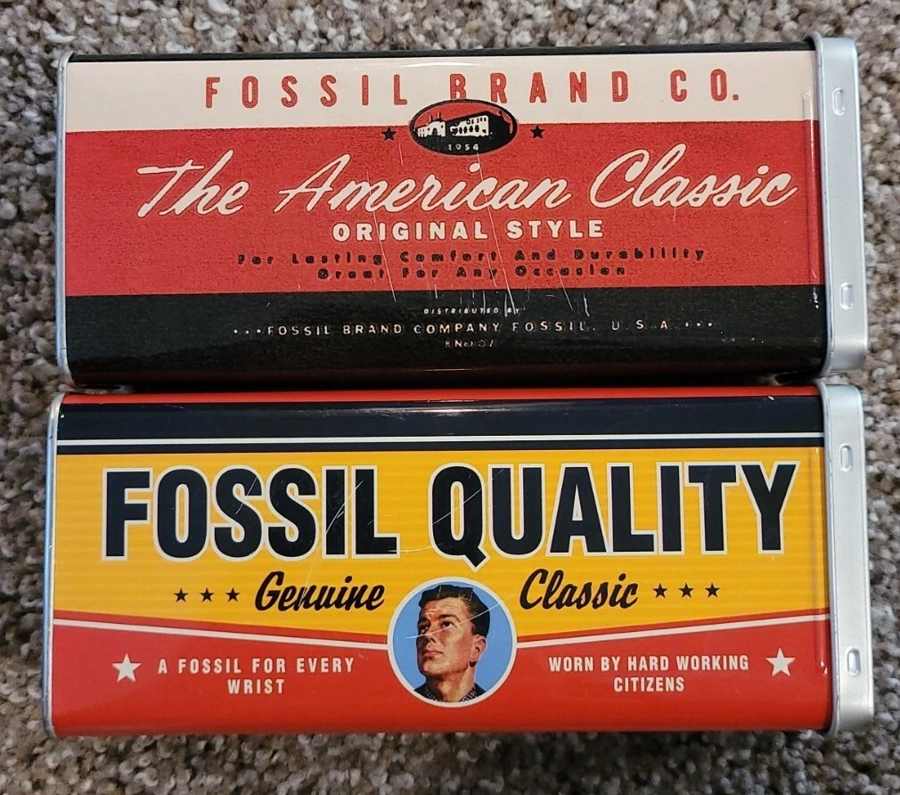 Collectible Fossil Brand Company Tins eBay