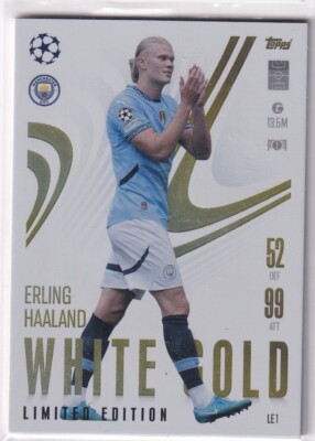 Topps Match Attax CL Extra 24/25 No. LE 1 Erling Haaland White Gold