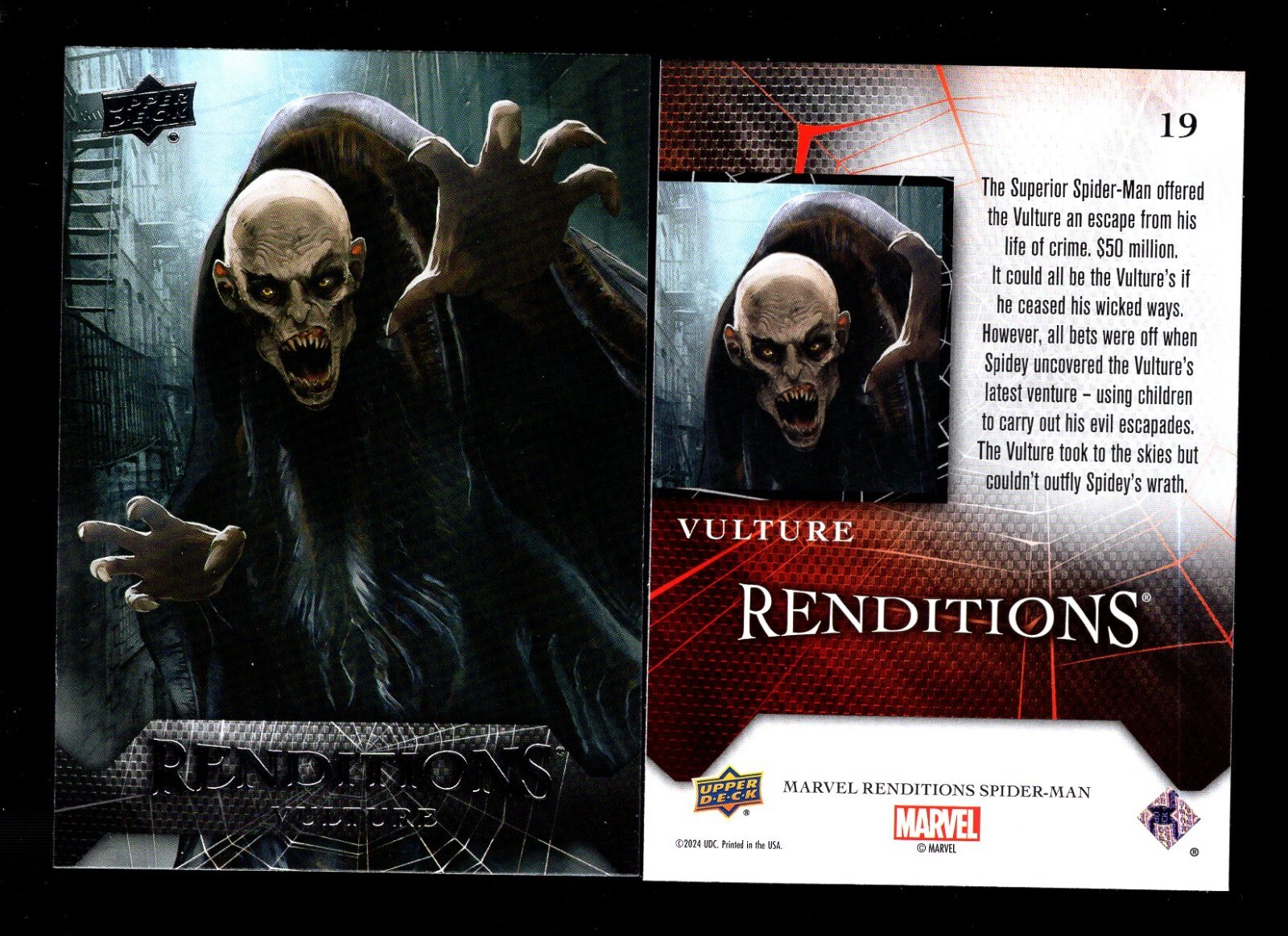 2024 UPPER DECK MARVEL RENDITIONS SPIDER-MAN #19 VULTURE