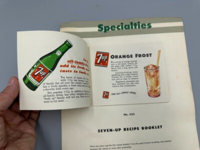 1950s 7Up Seven-Up Soda Recipe Booklet Premium Vintage Bottler Advertising