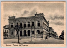 Siracusa Palarro dell Economia Italy Building RPPC Real Photo Postcard