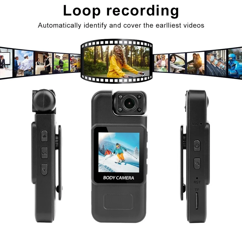 4K HD WiFi Mini Camera Portable Digital Video Recorder Color Screen Wearable Cam - Image 3 of 4