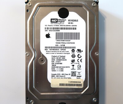 WD WD1602ABJS-43P5A0 HHNNHV2AHN Thailand (WCAT) 160gb 3.5'' Sata HDD 08SEP2009