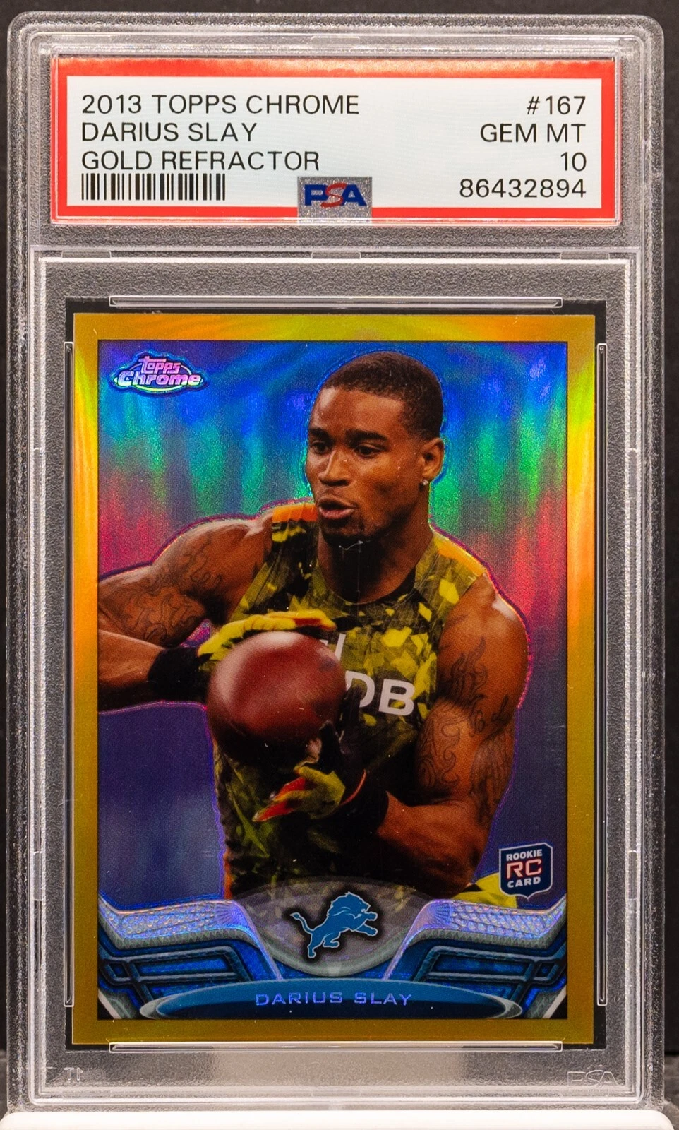 Darius Slay Topps Chrome #167 Gold Refractor