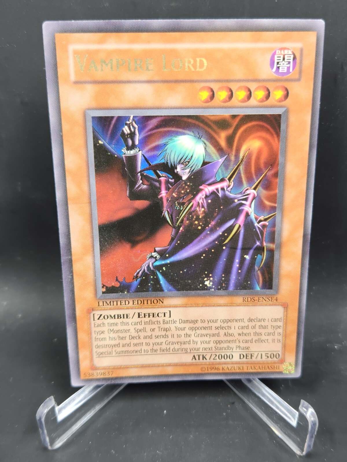 Vampire Lord RDS-ENSE4 YuGiOh Rise of Destiny trading card — raw and PSA graded price guide