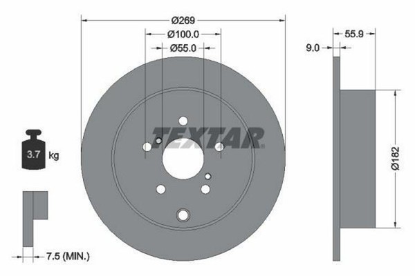 Bremsscheibe Toyota T. Prius 1.5 Hybrid 03-09-image