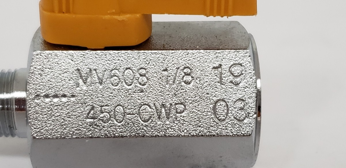 PARKER MV608-2 BALL VALVE, 1/8