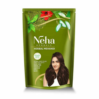 Neha herbals Mehandi With Aloevera Greentea Shikakai 500 gm Free ship