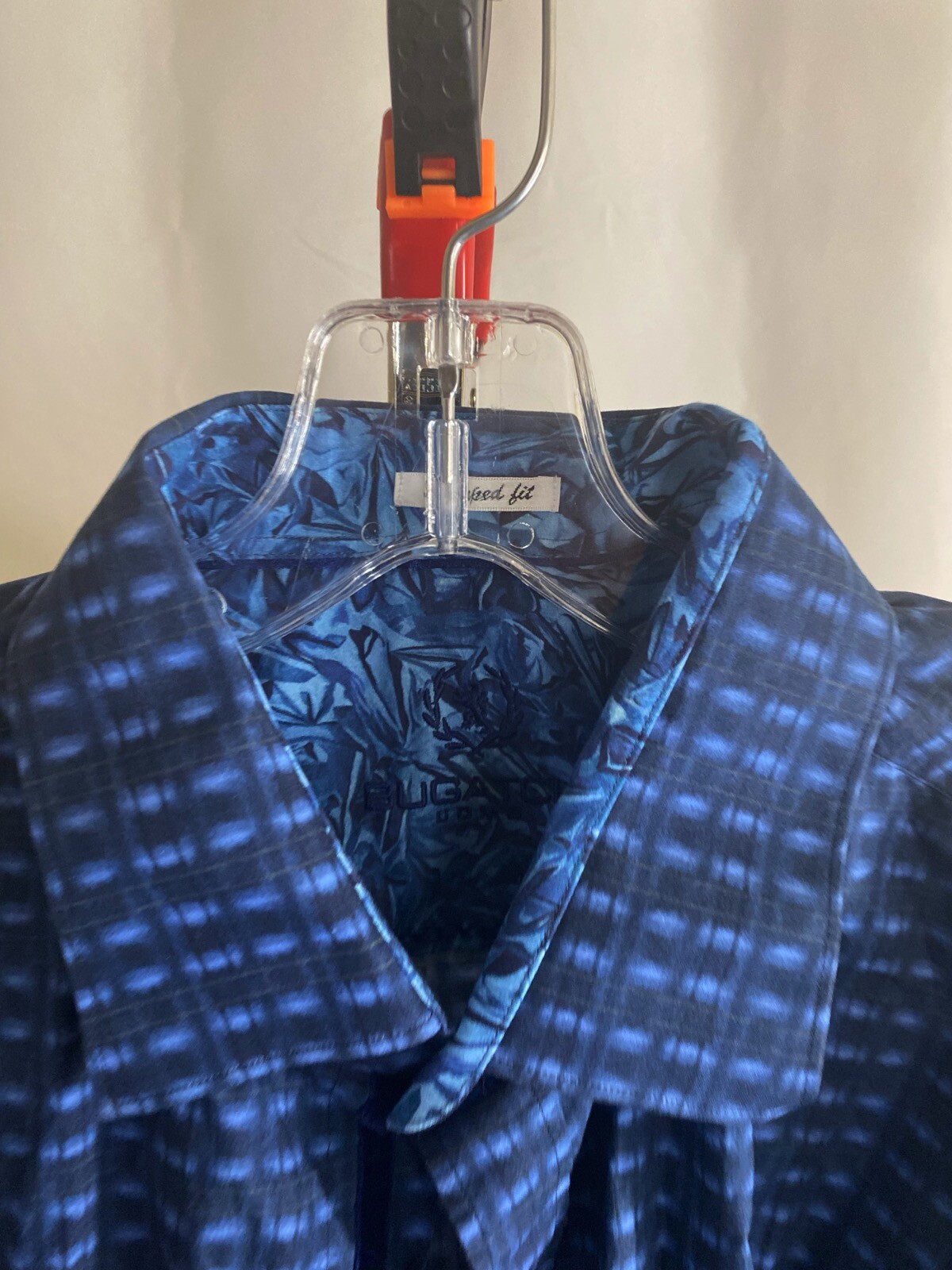 Bugatchi Uomo Blue Psychedelic Pattern LONG SLEEV… - image 6