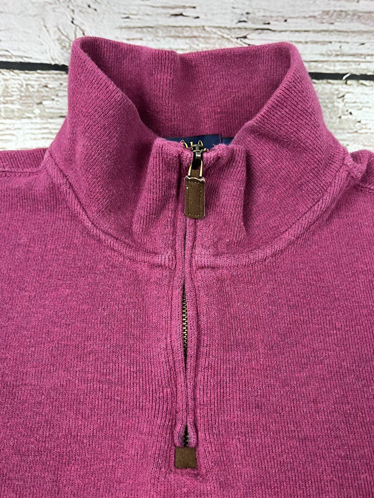 Polo Ralph Lauren maglione felpa uomo 1 4 quarto zip verde pony taglia XL