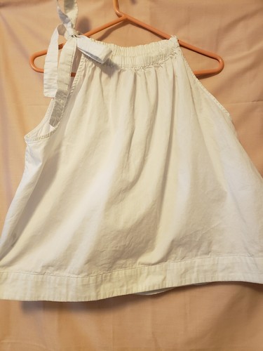 Free Assembly White Tank Top w/Drawstring Neck Size XXXL 100% Organic Cotton - Picture 3 of 5