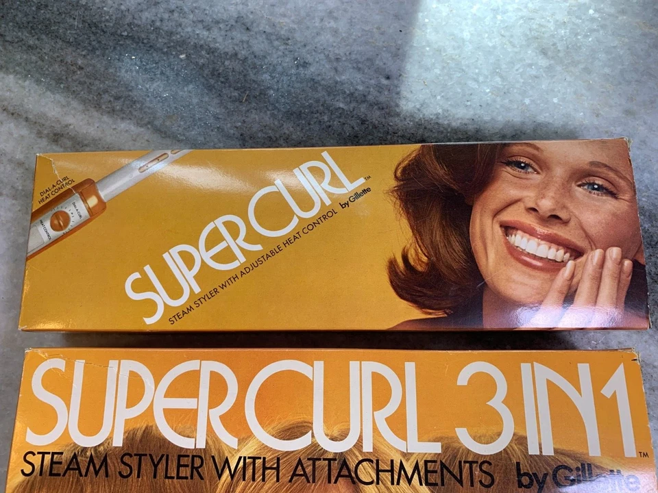 Nuevo de Lote Antiguo Años 60 Años 70 Gillette SUPER COOL Vaporera Rizador JAPÓN Foto 4 de 4