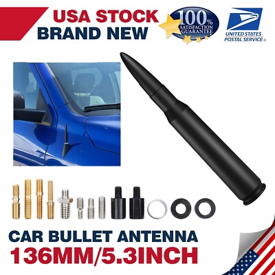 BULLET ANTENNA 50 CAL SHORT Black for 2021 Ford F-250 F-350 Super Duty EOA
