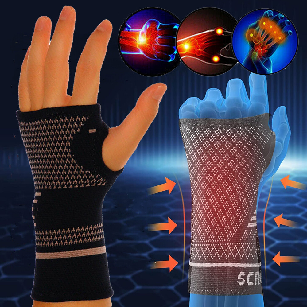 Copper Compression Wrist Brace for Arthritis and Carpal Tunnel