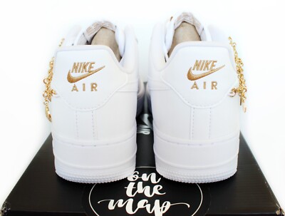 Nike Air Force 1 07 LX W Lucky Charms White Gold Chain UK 6.5 US