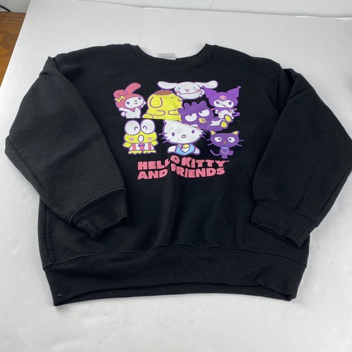 Hello Kitty And Friends Girls Youth Size Medium 7-9 black Sweatshirt Pullover