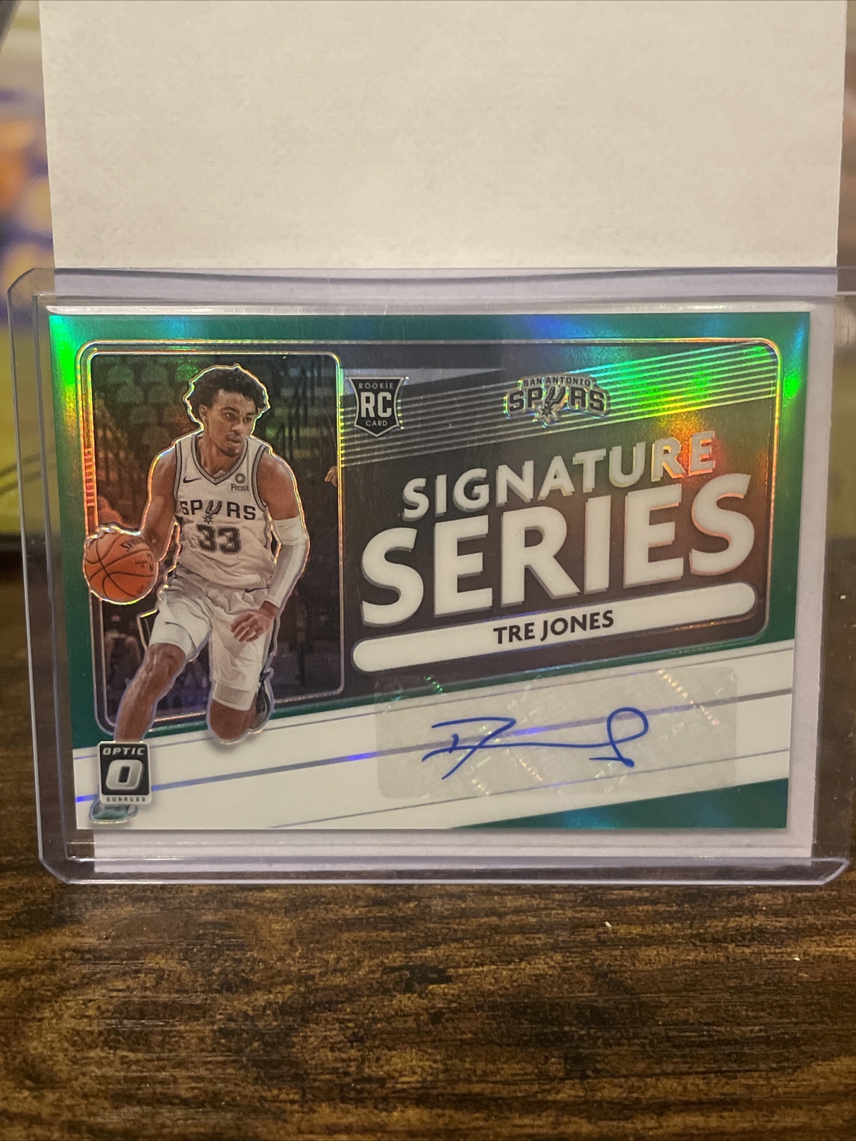 2020-21 Optic Tre Jones Green Prizm Signature Series Rookie Auto RC #SS-TRE