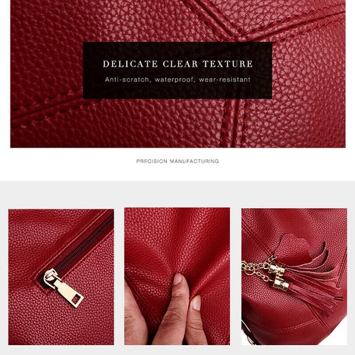 Women Genuine Leather Shoulder Bags Handbag Vintage Ladies Messenger Crossbody - Picture 9 of 26