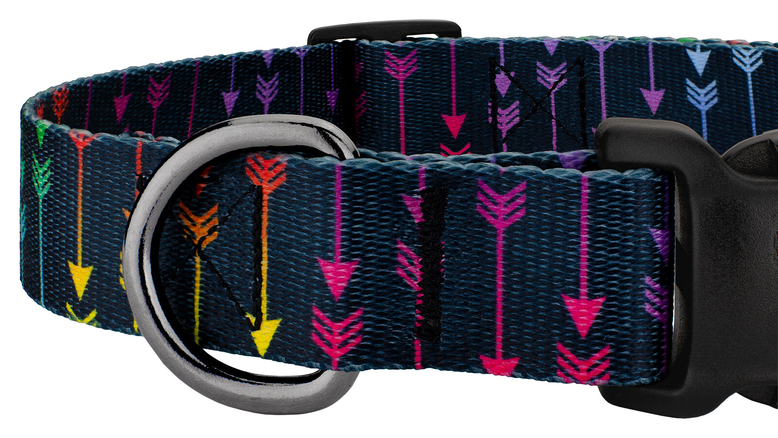 Country Brook Petz® Gunmetal Deluxe Colorful Arrows Dog Collar U.S.A