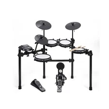 8-Piece Electronic Drum Kit, Professional Drum Set with Real Mesh Fabric, 448...