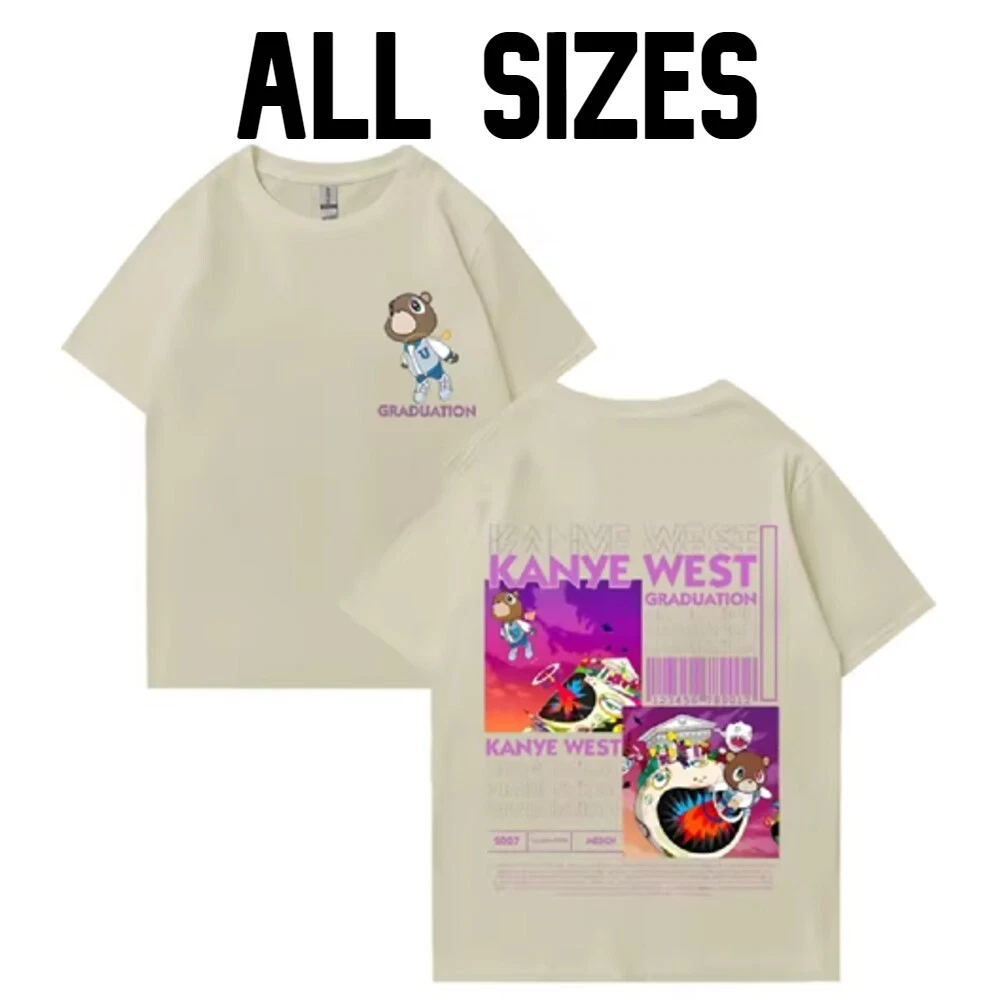 Kanye West Graduation Bear Double Sided Printed T shirt