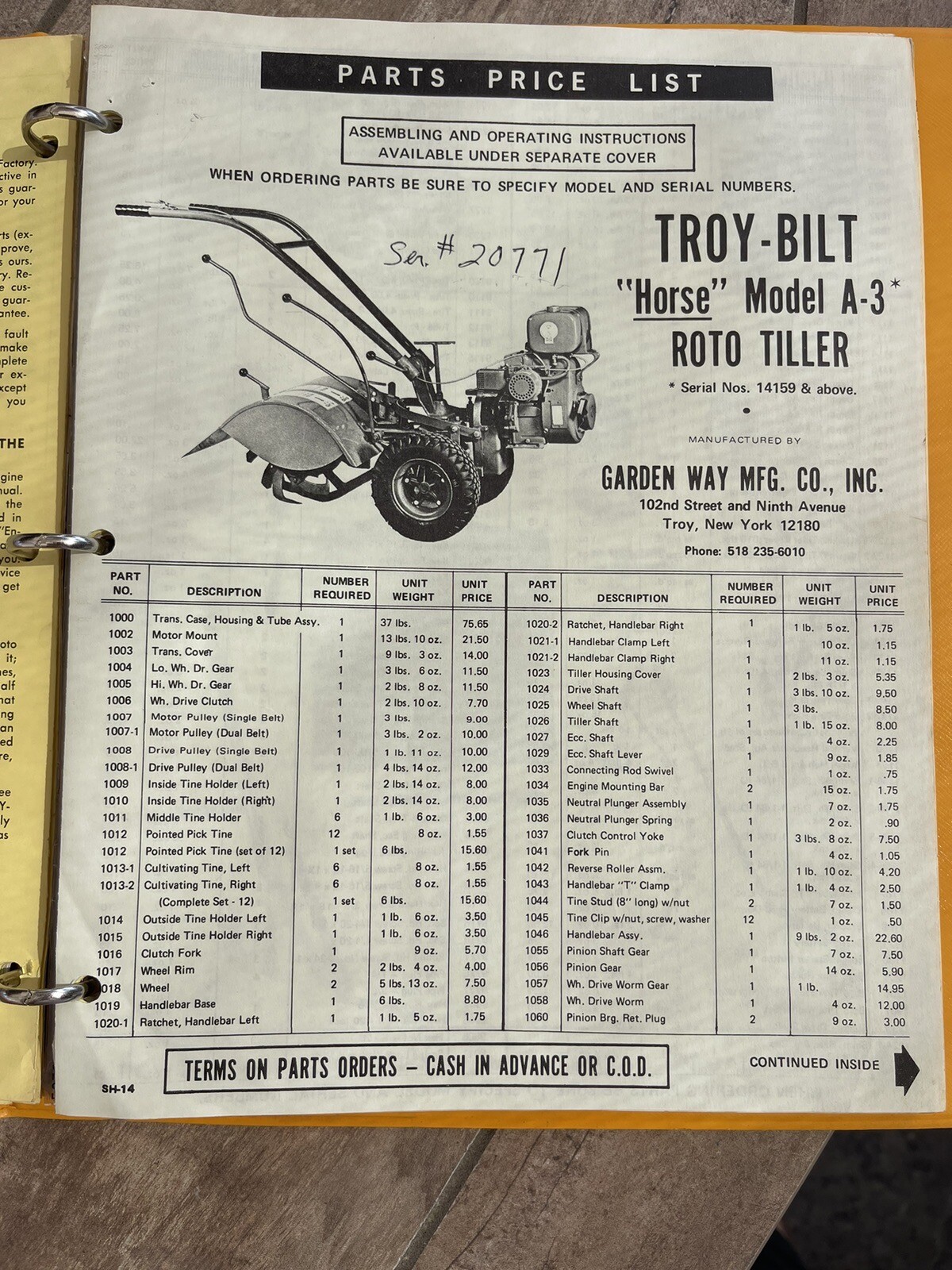 Big Red Troy Bilt Horse RotoTiller With Owners Manual Upgraded Motor eBay