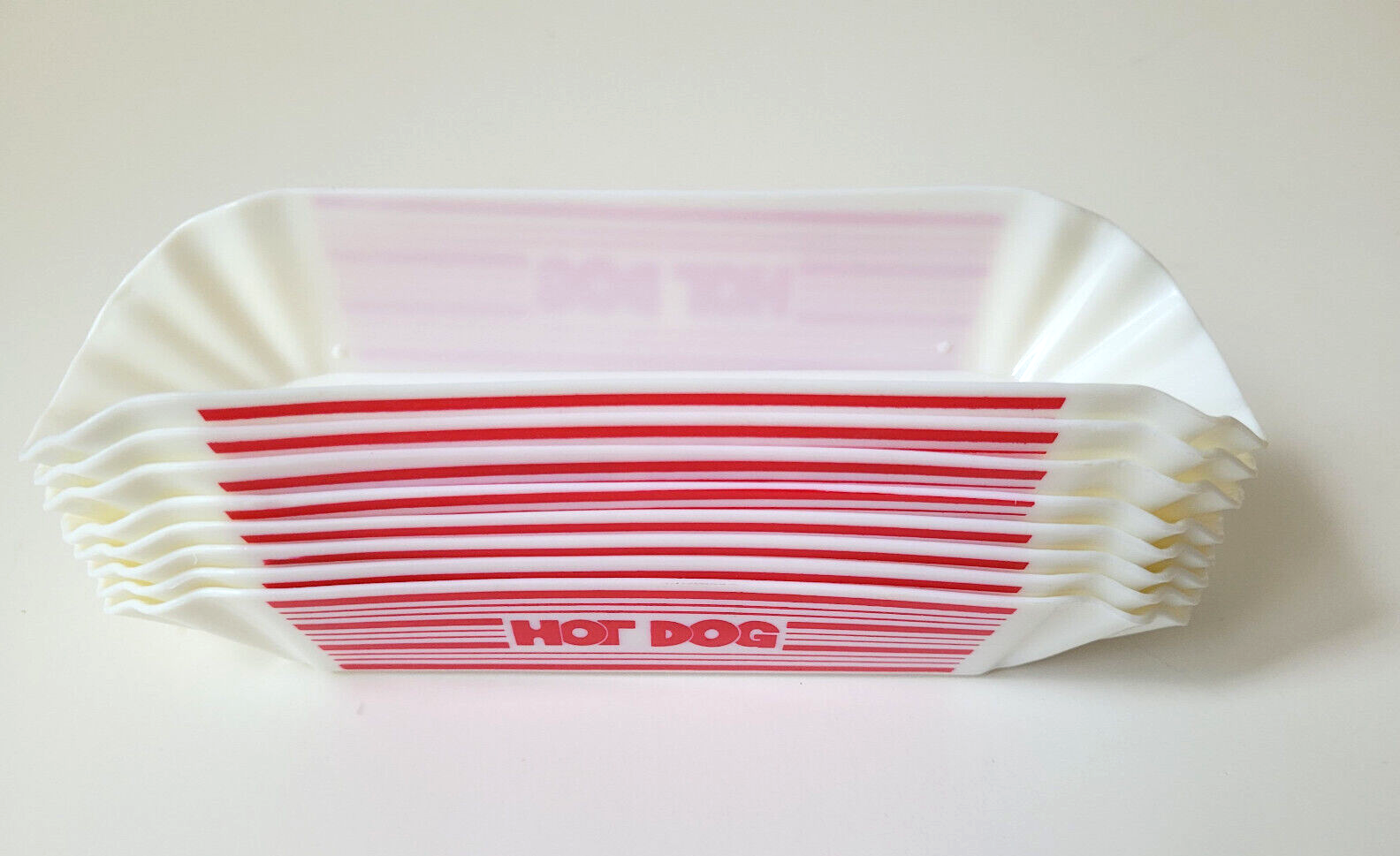 Lot of 8 Plastic Hot Dog Holders trays plates eBay
