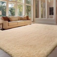 Ultra-Soft Shag Area Rug – Non-Slip Bottom, Ideal for Living Room & Bedroom