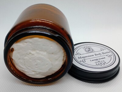 Magnesium Whipped Body Butter Sleep, Leg Cramp, Body Pain-Lavender Scented 4oz