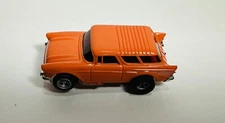 Vintage Aurora Chevy Nomad 1957 Orange W/ Red Windows  Slot Car RUNS!
