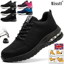 Mens Steel Toe Cap Shoes Work Boots Womens Air Safety Trainers Ladies Sneakers