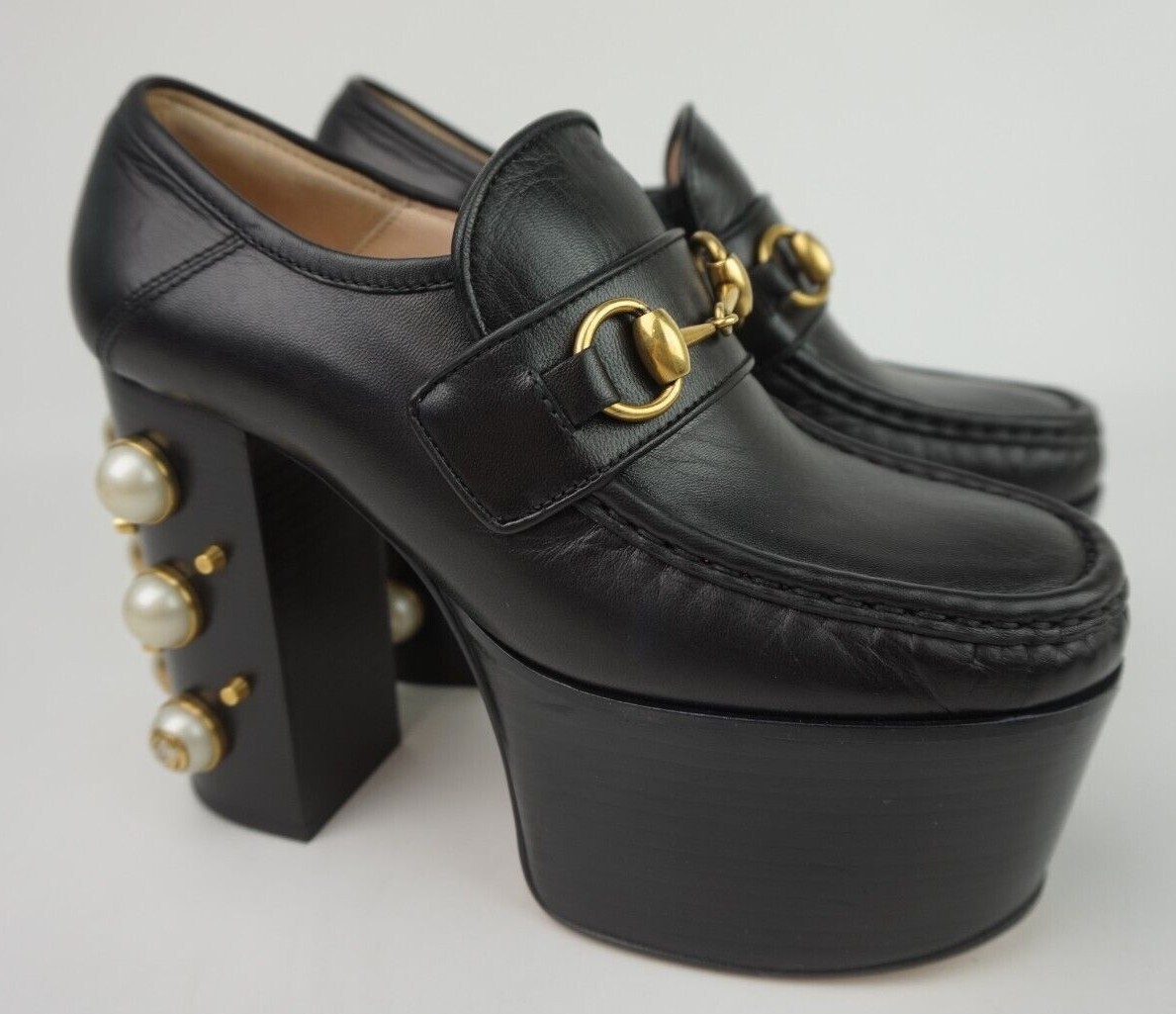studded gucci loafers