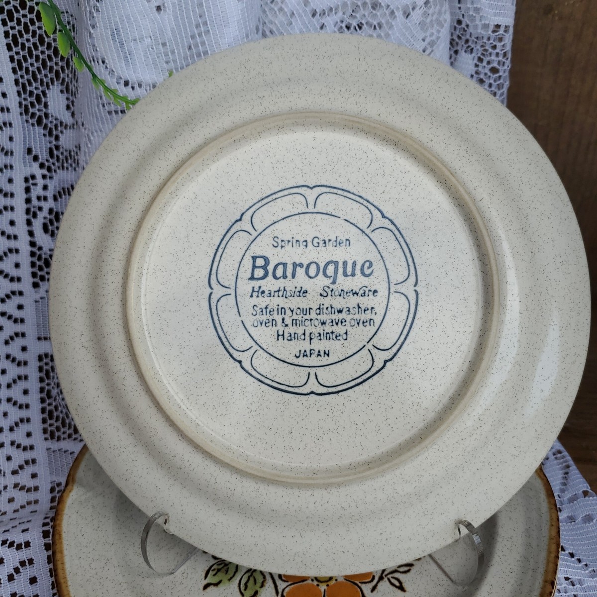 Vintage HEARTHSIDE STONEWARE Spring Garden Baroque Japan Set/Lot 3