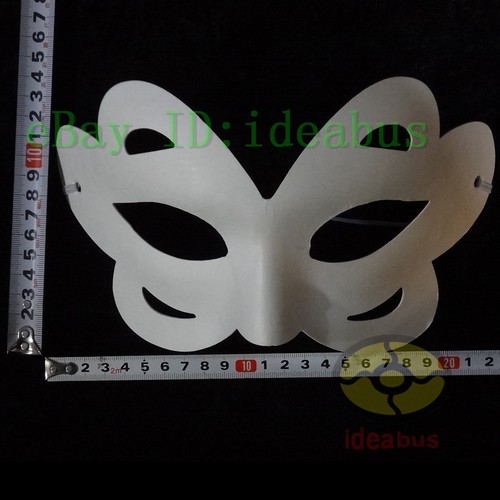 DIY Unpainted Mardi Gras Venetian White Blank Masquerade Paper Pulp Costume Mask - Picture 42 of 50