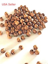 120 ~ Olive Wood 8mm Round Beads Polished Rosary Jewelry Bethlehem Jerusalem