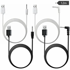 2pcs 2.7ft Replacement DC Charging Cable USB to 2.5mm Fast Charger Adapter Cord