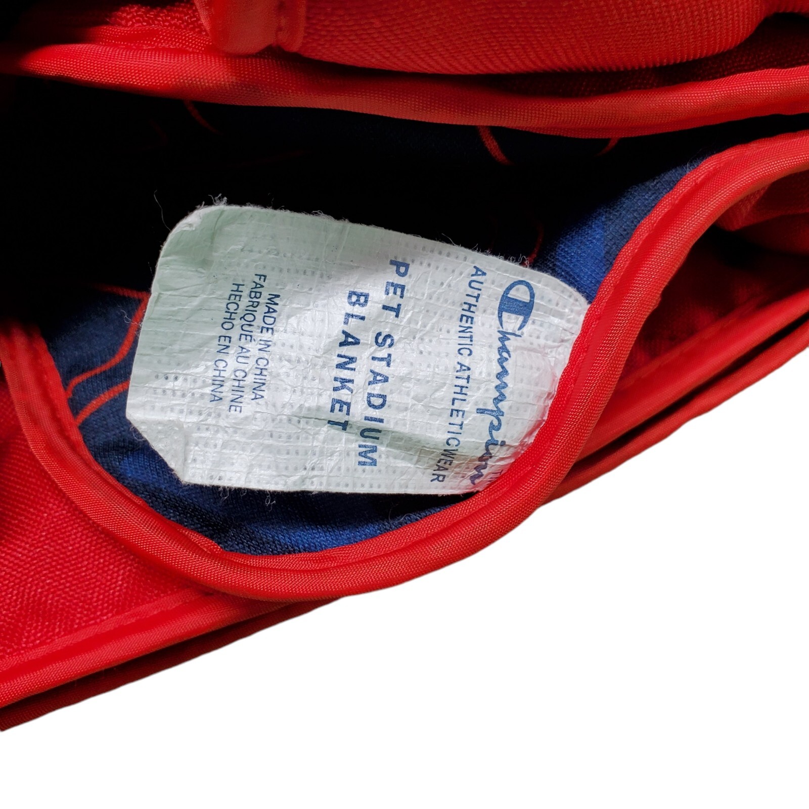 Champion Pet Stadium Blanket CP4034 GM111521 Medium 29"×39" Red Blue Handle