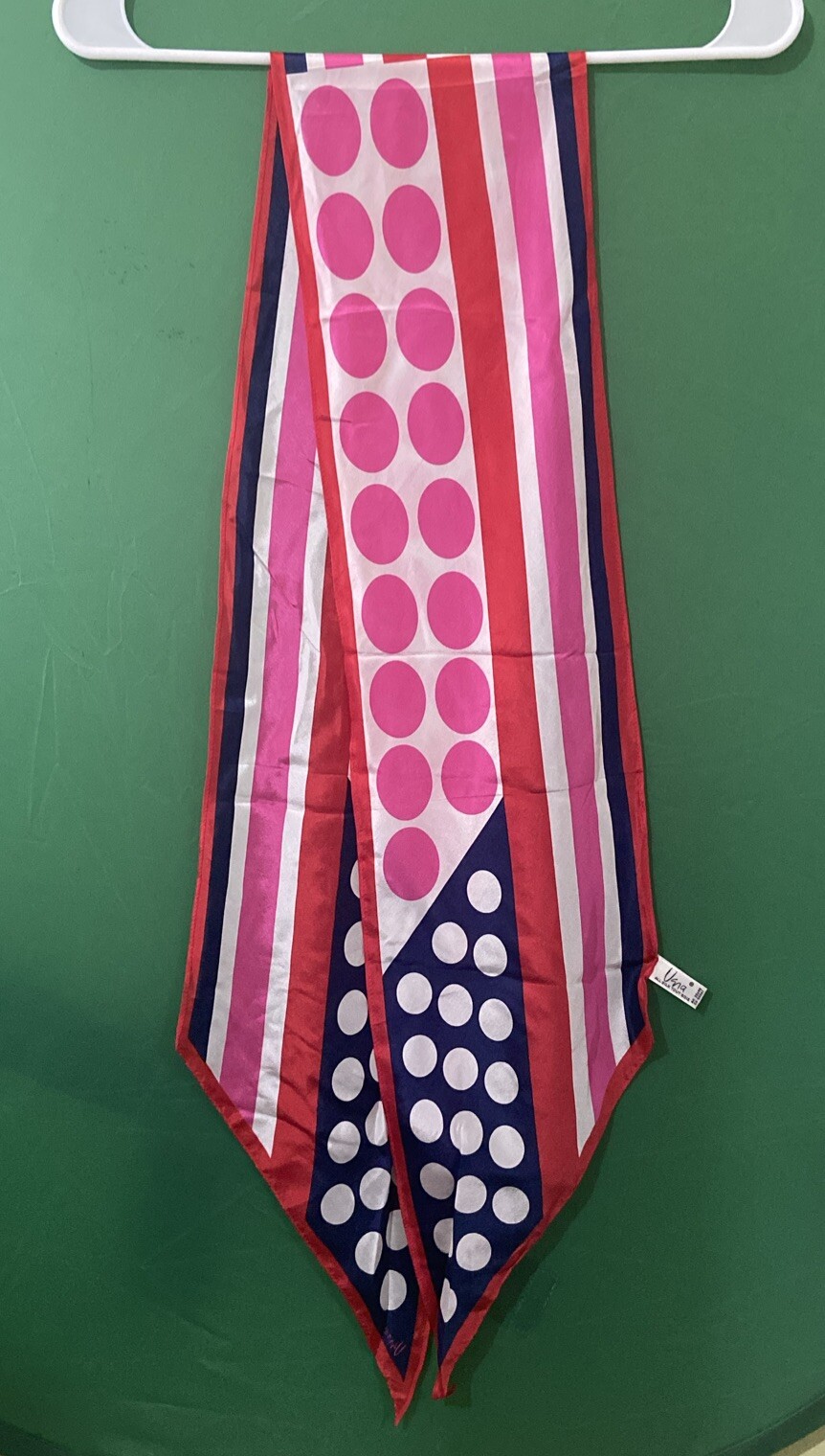 Vena 100% Silk Rectangular Colorful Scarf. - image 1