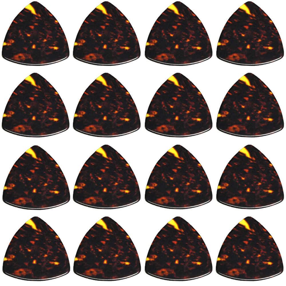 Celluloid 346 Rounded Triangle Guitar Picks Plectrums 0.71mm 100Pcs Brown
